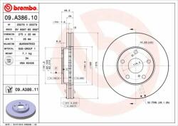 BREMBO féktárcsa BREMBO 09. A386.11 (09.A386.11)