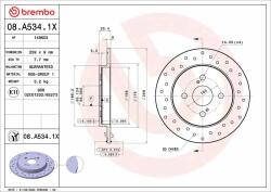 BREMBO féktárcsa BREMBO 08. A534.1X (08.A534.1X)