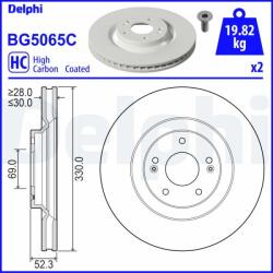 DELPHI féktárcsa DELPHI BG5065C (BG5065C)