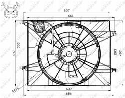NRF ventilátor, motorhűtés NRF 47561 (47561)