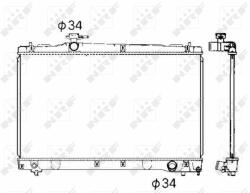 NRF hűtő, motorhűtés NRF 53401 (53401)