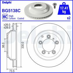 DELPHI féktárcsa DELPHI BG5138C (BG5138C)