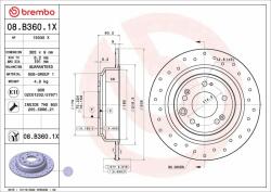 BREMBO Disc frana BREMBO 08. B360.1X - centralcar