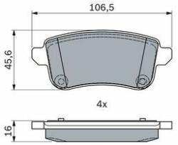 Bosch fékbetétkészlet, tárcsafék BOSCH 0 986 494 978 (0 986 494 978)