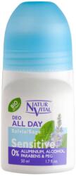  Deodorant pentru piele sensibila cu Extract Bio de galbene si Salvie Naturvital, 50 ml