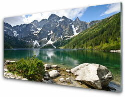 tulup. hu Konyhai üveg fali panel Lake hegyek táj 120x60 cm