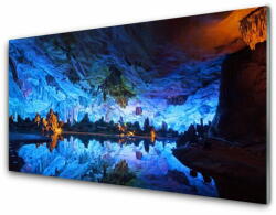  tulup. hu Fali üvegkép Glacier Cave Fény 125x50 cm 2 fogas