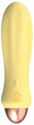 You2Toys Mini Vibrator Impermeabil din Silicon You2Toys Yellow Ribbed Vibrator