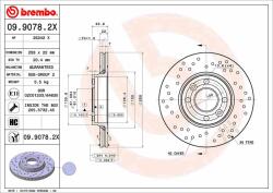 BREMBO féktárcsa BREMBO 09.9078. 2X (09.9078.2X)