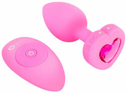 b-Vibe Dop Anal Vibrator din Silicon b-Vibe Vibrating Heart - S/M