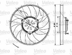 VALEO ventilátor, motorhűtés VALEO 696082