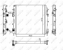 NRF hűtő, motorhűtés NRF 58317A (58317A)
