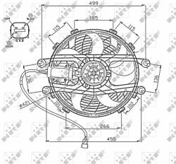 NRF ventilátor, motorhűtés NRF 47747 (47747)