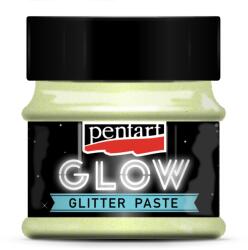 PENTART Glow glitter paszta 50 ml szivárvány zöld