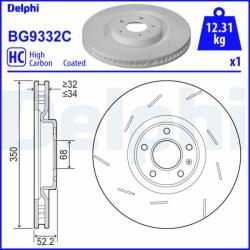 DELPHI Tarcza Ham. Przod Prawa (bg9332c)