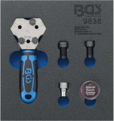 BGS technic Peremező, DIN, 4, 75 / 5 / 6 mm, tálcán (9838)