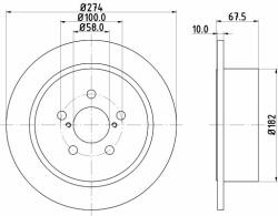 Hella Pagid féktárcsa HELLA PAGID 8DD 355 114-641