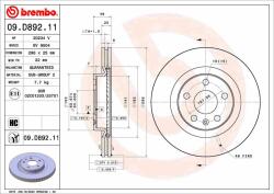 BREMBO féktárcsa BREMBO 09. D892.11 (09.D892.11)