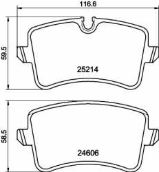 Hella Pagid fékbetétkészlet, tárcsafék HELLA PAGID 8DB 355 025-311