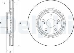 DELPHI Tarcza Ham. Toyota Rav4 08- (bg4691c)