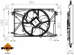 NRF ventilátor, motorhűtés NRF 470067 (470067)