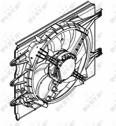 NRF ventilátor, motorhűtés NRF 47596 (47596)