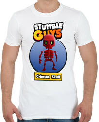 printfashion Crimson Skull - Férfi póló - Fehér (15508371)