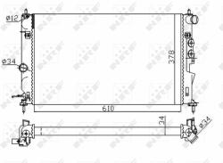 NRF hűtő, motorhűtés NRF 50563A