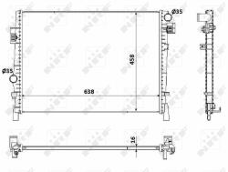 NRF hűtő, motorhűtés NRF 53901 (53901)