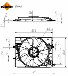 NRF ventilátor, motorhűtés NRF 470019 (470019)