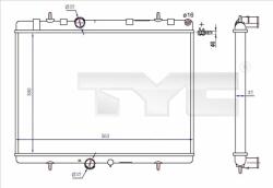 TYC hűtő, motorhűtés TYC 726-0020-R