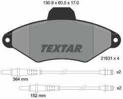 TEXTAR fékbetétkészlet, tárcsafék TEXTAR 2163102