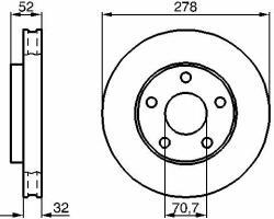 Bosch féktárcsa BOSCH 0 986 478 486 (0 986 478 486)