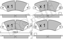 METELLI fékbetétkészlet, tárcsafék METELLI 22-0836-6