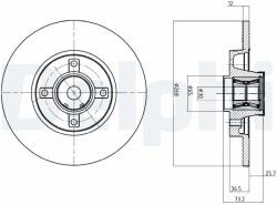 DELPHI Tarcza Ham. Z Loz. Peugeot Partner 08- (bg9053rsc)