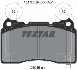 TEXTAR fékbetétkészlet, tárcsafék TEXTAR 2591501 (2591501)