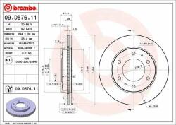 BREMBO féktárcsa BREMBO 09. D576.11 (09.D576.11)