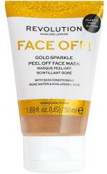 Revolution Skincare Mască-peeling pentru față - Revolution Skincare Face Off! Gold Glitter Face Off Mask 50 ml Masca de fata