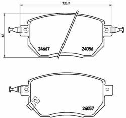 BREMBO fékbetétkészlet, tárcsafék BREMBO P 56 051 (P 56 051)