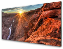  tulup. hu Modern üvegkép Sun Desert Landscape 125x50 cm 2 fogas