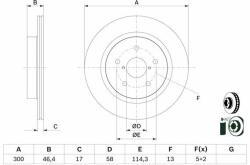 Bosch féktárcsa BOSCH 0 986 479 D64