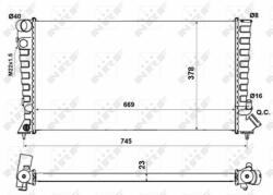 NRF hűtő, motorhűtés NRF 58189A (58189A)
