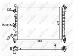 NRF hűtő, motorhűtés NRF 58943A (58943A)