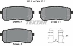 TEXTAR fékbetétkészlet, tárcsafék TEXTAR 2459901 (2459901)