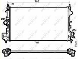 NRF hűtő, motorhűtés NRF 53074 (53074)