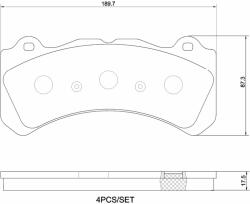 BREMBO fékbetétkészlet, tárcsafék BREMBO P 86 034 (P 86 034)