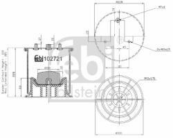 Febi Bilstein rugótömb, légrugózás FEBI BILSTEIN 102721 (102721)