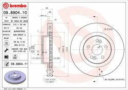 BREMBO féktárcsa BREMBO 09.8904. 11