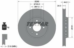 TEXTAR féktárcsa TEXTAR 92254603 (92254603)