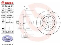 BREMBO féktárcsa BREMBO 08. D893.11 (08.D893.11)